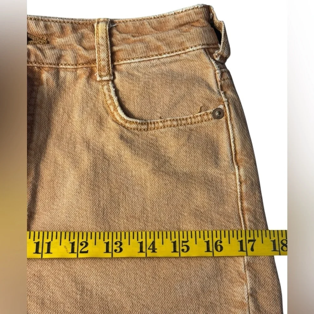 Anthropologie Shorts Womens 25 Yellow Gold Denim Pilcro Distressed Cut Offs - Picture 4 of 11